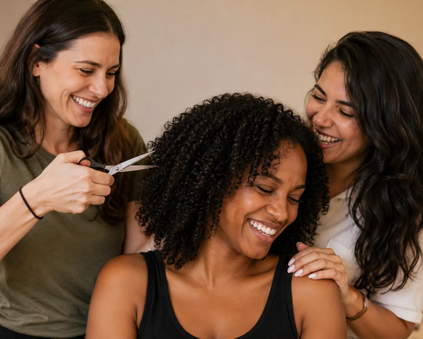 Certified trichologist performing trichoscopy evaluation for female hair loss at Atlanta Trichology in Sandy Springs GA